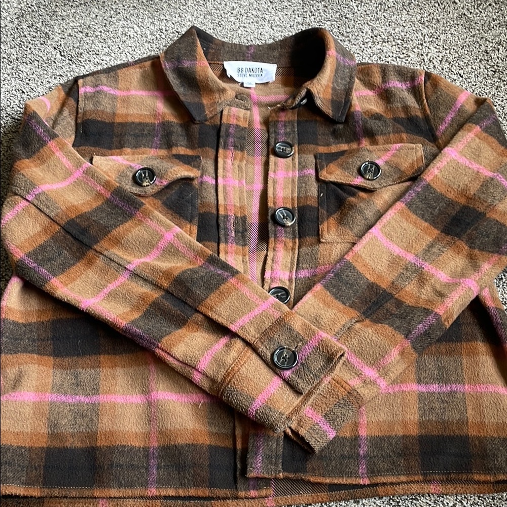 BB Dakota by Steve Madden Brown and Black Utility Jacket